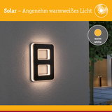 Solar Außenwandleuchte mit warmweißem Licht und schwarzem Rahmen für energiesparende Gartenbeleuchtung