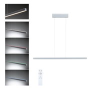 Modern grey aluminum LED pendant light with dimmable feature and remote control
