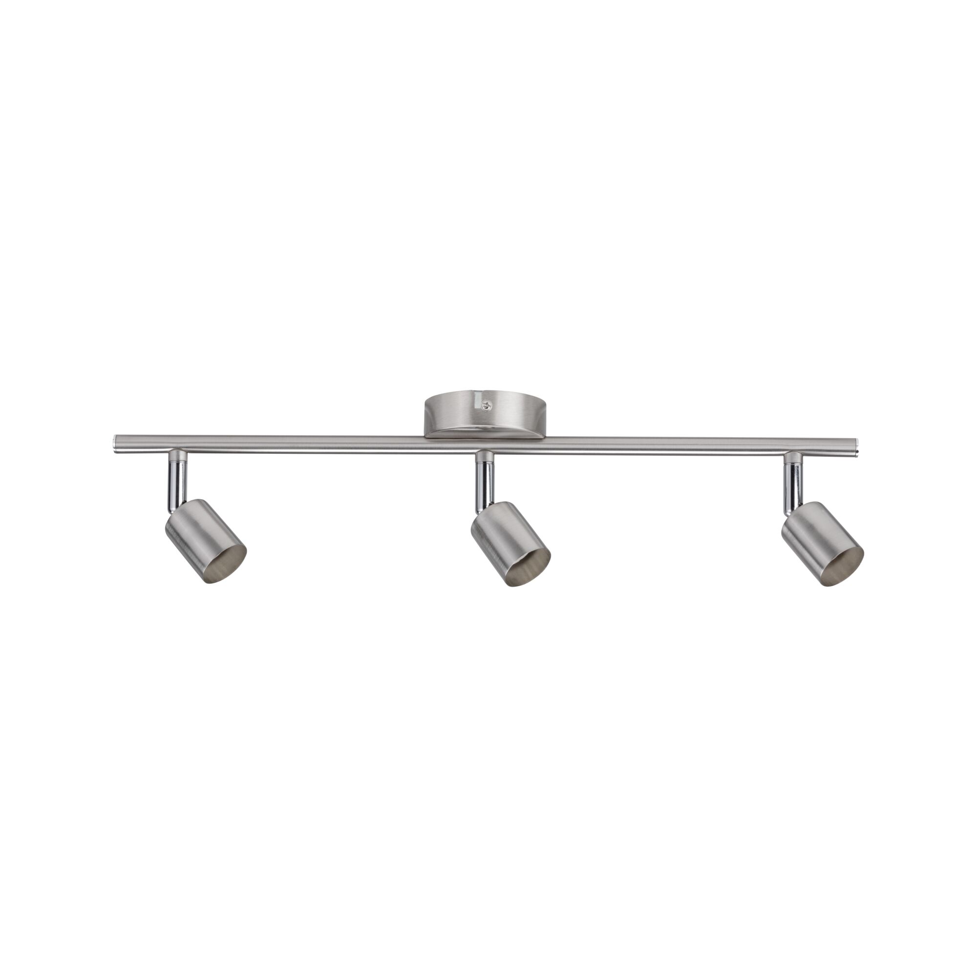 Spotlight Carolina GU10 230V max. 3x10W dimbaar Nikkel mat Drie-licht LED-plafondspot van geborsteld roestvrij staal voor moderne verlichting