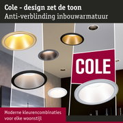 Cole inbouwspots met anti-verblinding design in moderne kleurcombinaties voor woonstijlen