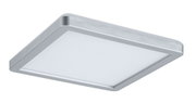 Quadratische LED-Deckenleuchte aus silbernem Aluminium mit weißem Diffusor für moderne Beleuchtung
