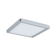Quadratische LED-Deckenleuchte aus silbernem Aluminium mit weißem Diffusor für moderne Beleuchtung