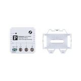 White Paulmann switch module with screw terminals and plastic mounting bracket for light control