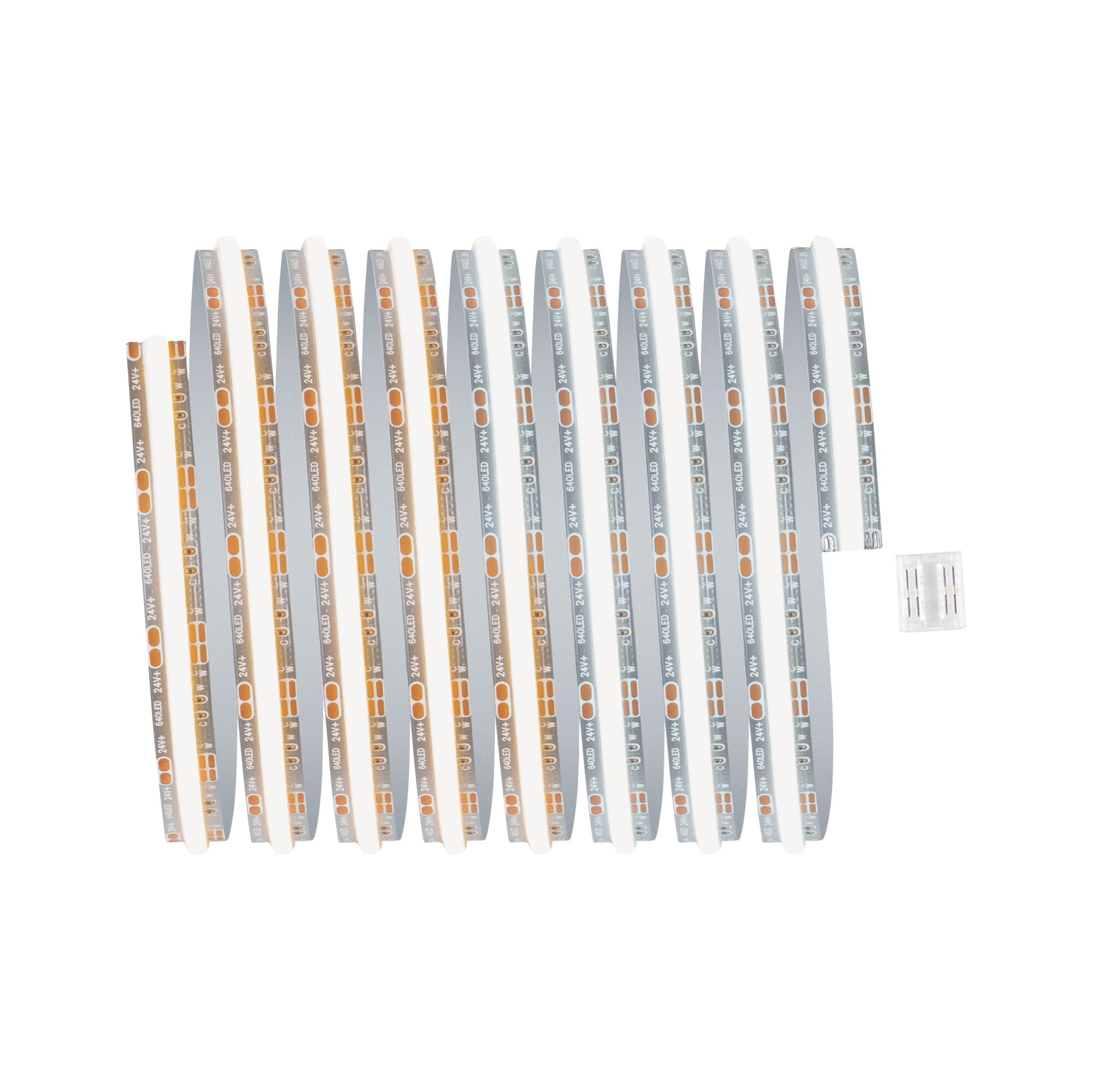 MaxLED 500 Strip LED Extension COB 2,5m Tunable White 13W 600lm/m Tunable White Bande LED flexible 24V avec 60 LED par mètre en blanc pour des accents lumineux modernes.