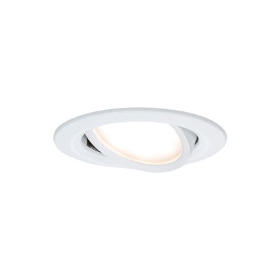 White LED recessed spotlight made of plastic with adjustable head for versatile lighting