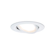 Weißer LED-Einbaustrahler aus Metall mit schwenkbarem Kopf für flexible Raumbeleuchtung