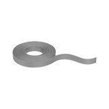 Grey woven textile tape suitable for fastening and cable management in home applications.