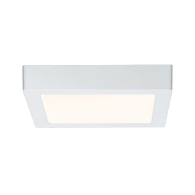 Plafonnier carré blanc en plastique avec lumière LED blanc chaud pour espaces de vie