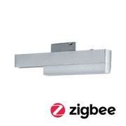 Sølvfarvet LED-væglampe i metal med Zigbee til smart belysning