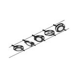 Spots LED noirs sur câble avec diffuseur blanc rond pour solutions d'éclairage modernes