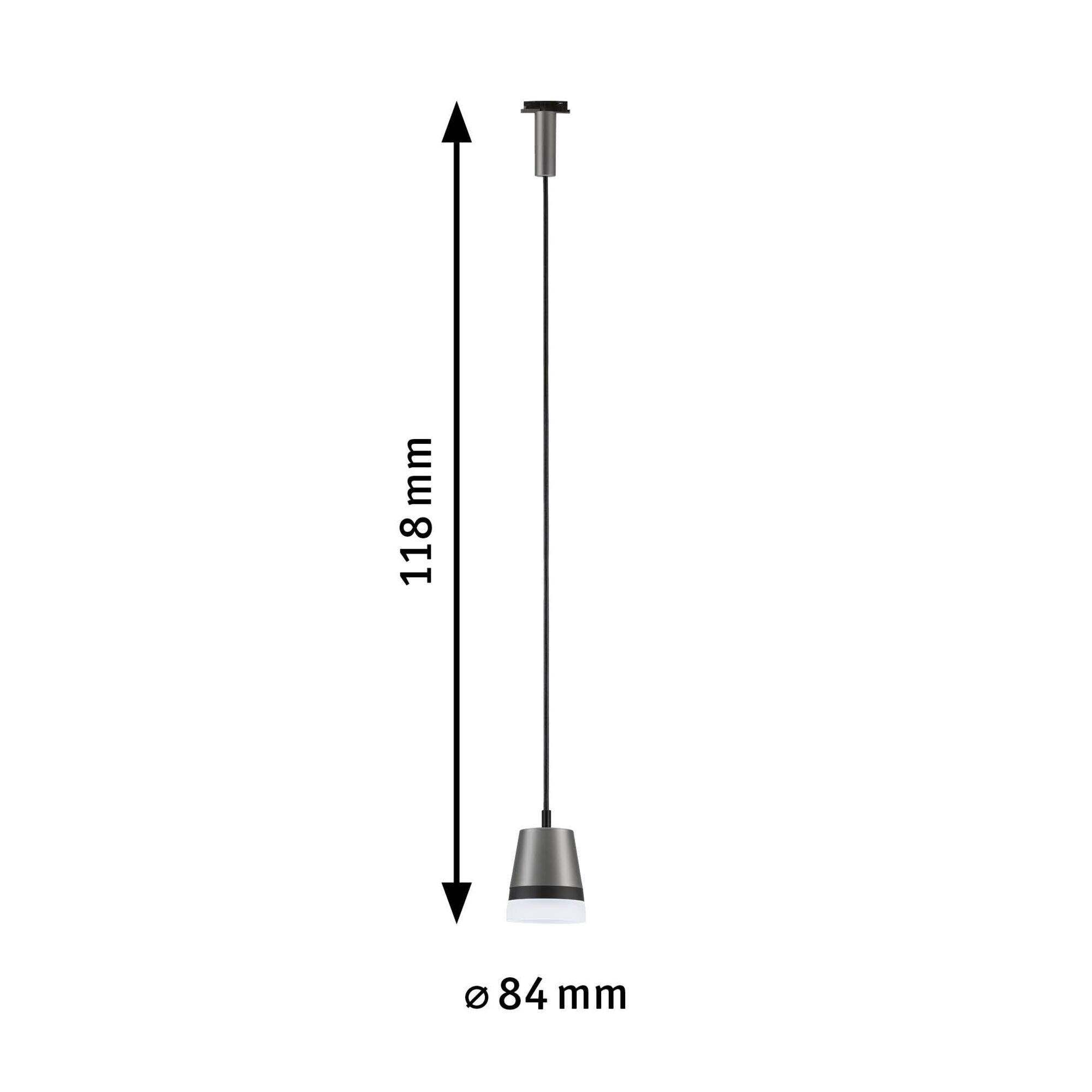 URail Suspension Cone GU10 max. 10W gradable 230V Titanium