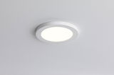 Plafonnier LED rond blanc avec cadre mat pour éclairage intérieur moderne et solution économique en énergie
