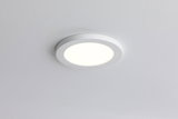 Plafonnier LED rond blanc avec cadre mat pour éclairage intérieur moderne et solution économique en énergie
