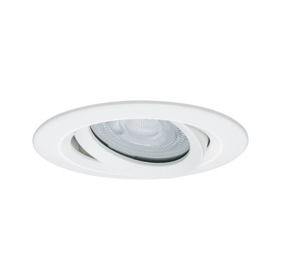 White recessed spotlight made of plastic with adjustable LED for versatile room lighting