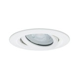 White recessed spotlight made of plastic with adjustable LED for versatile room lighting