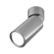 Modern LED ceiling spotlight in brushed silver aluminum for focused lighting solutions
