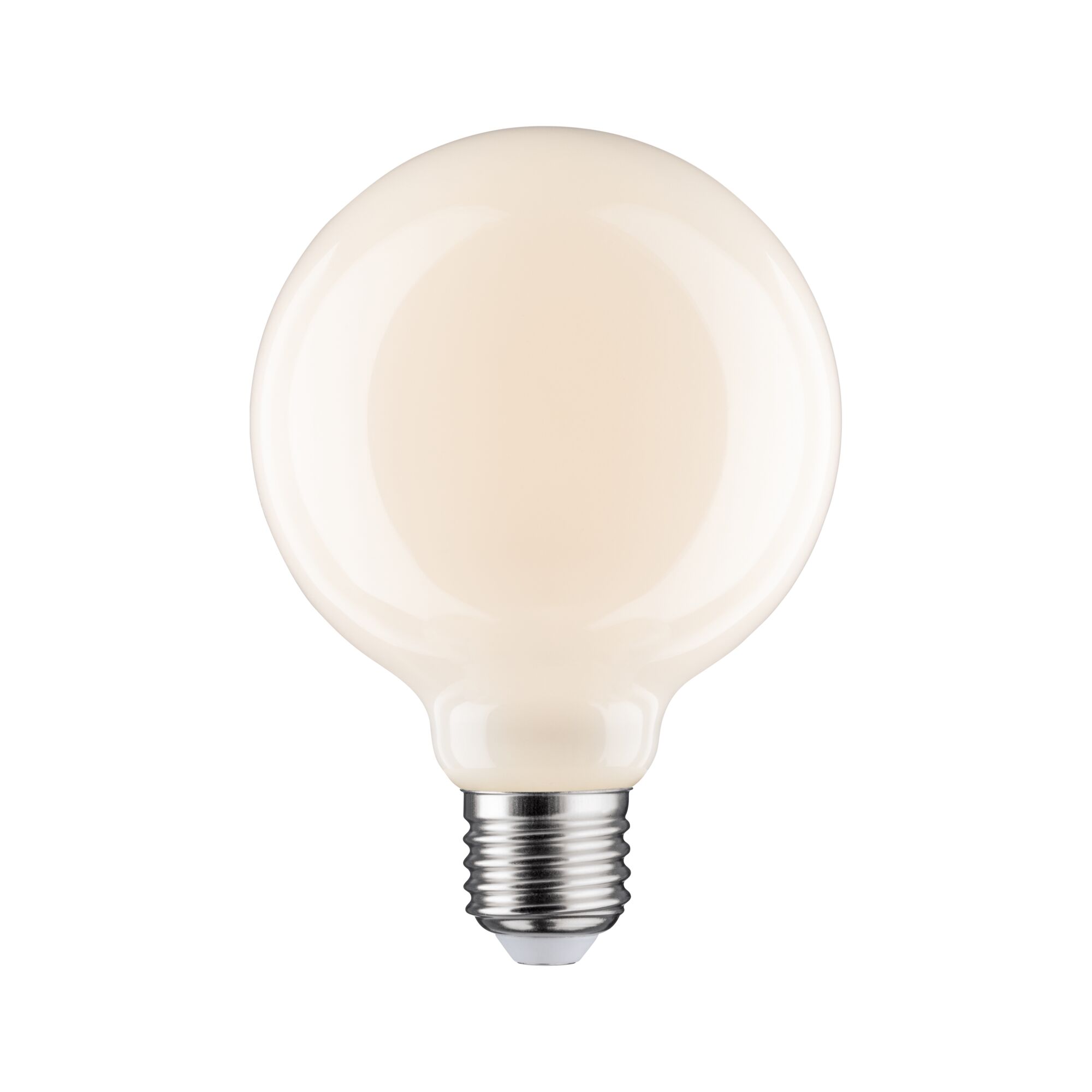 Round warm white LED bulb with E27 base for energy-efficient lighting