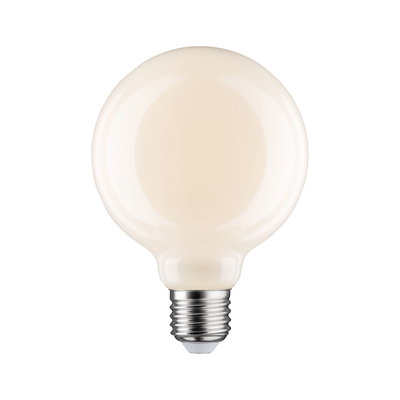 Round warm white LED bulb with E27 base for energy-efficient lighting