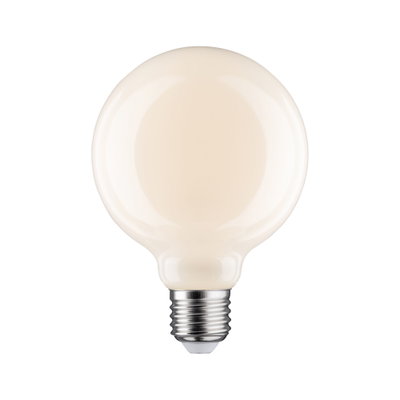 Round warm white LED bulb with E27 base for energy-efficient lighting