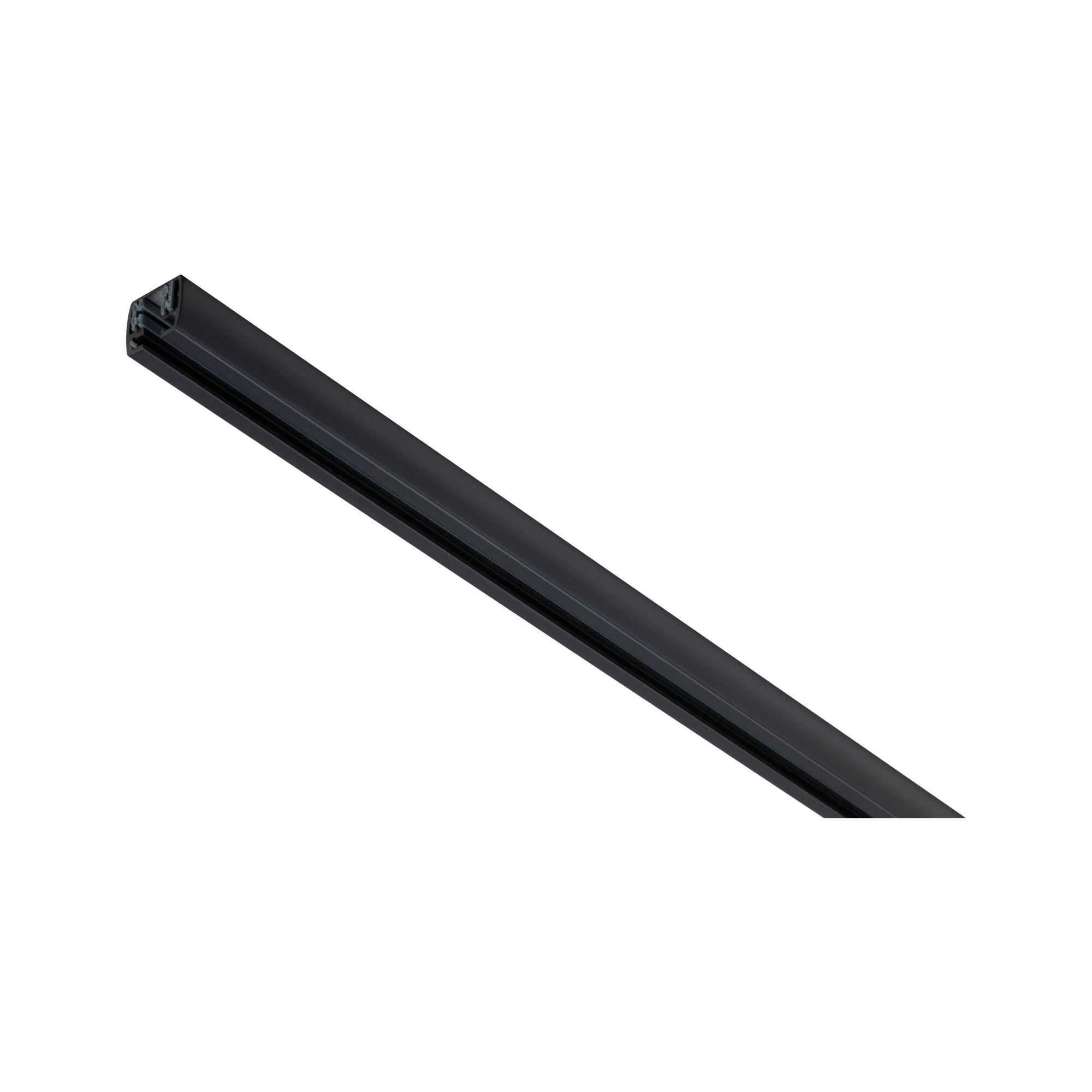URail Rail 1,5m 230V Black matt Black aluminum profile rail for LED strips, modern indoor lighting system component