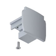 Grauer Kunststoff-Endkappen-Adapter mit Schraube für Schienensysteme, Zubehör für LED-Beleuchtung