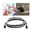 LumiTiles Câble Square Blanc chaud 1,3m 12V Noir Matière plastique Câble de connexion noir et blanc pour LED avec prise pour installation facile des luminaires encastrés
