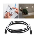 Black and white LED connection cable with plug for easy installation of recessed lighting fixtures