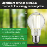 Energy-saving clear glass LED bulb with silver base for efficient and sustainable lighting