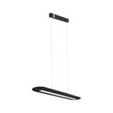 Suspension LED noire en feutre au design fin pour intérieurs modernes et éclairage économique