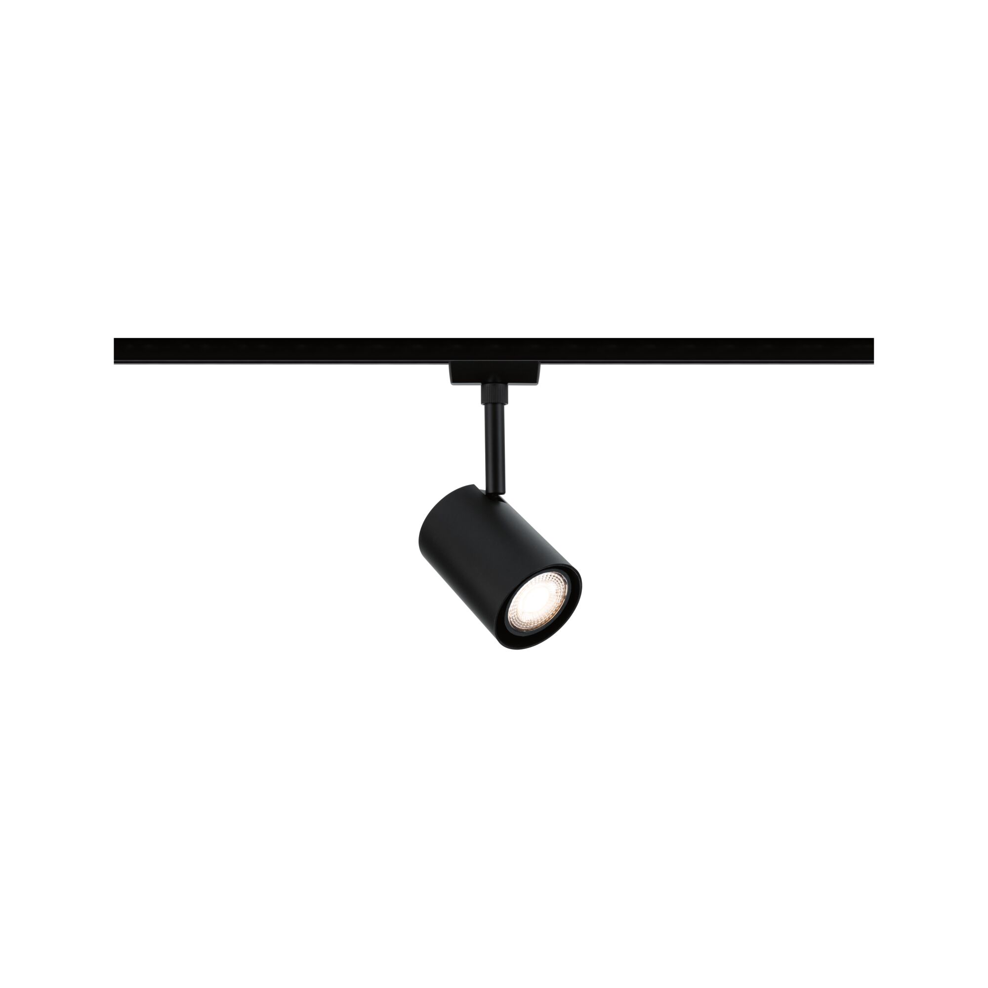 URail Rail spot Luxe GU10 max. 10W dimmable 230V Black matt Black metal LED spotlight on track system for flexible room lighting and accent illumination