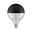 Modern Classic Edition 230 V Standard LED Globe Crown mirror E27 G125 600lm 6,5W 2700K dimmable Crown mirror black matt Glass light bulb with black top and visible LED filament for decorative lighting use