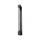 Black metal LED wall light with long slim design for modern indoor lighting solutions