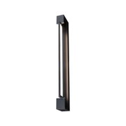 Black metal LED wall light with long slim design for modern indoor lighting solutions