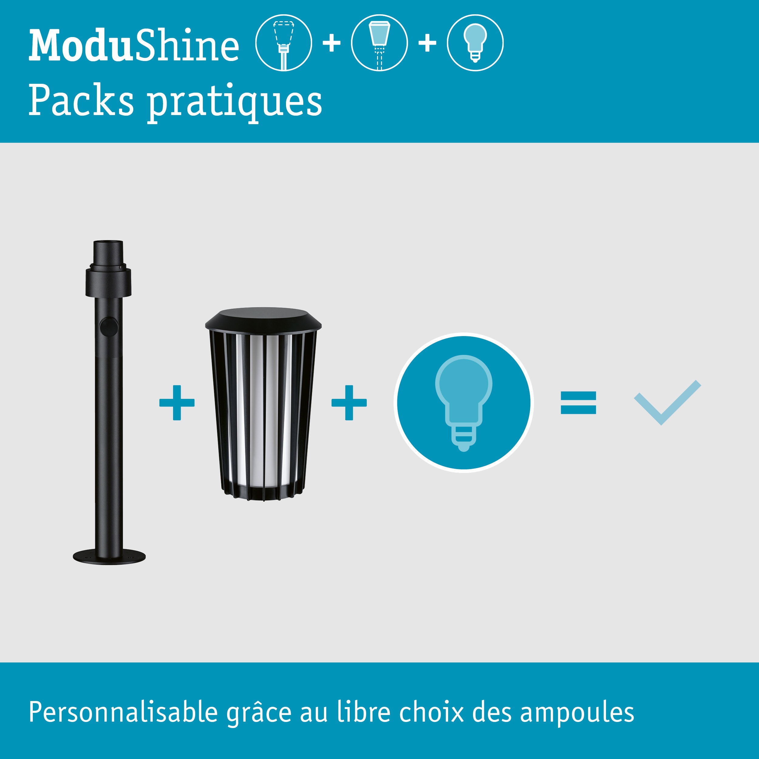 Kit ModuShine Borne Trivana Petit sans capteur Anthracite