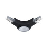 Zwarte LED-inbouwlichtadapter met metalen klemmen voor flexibele lichtmontage