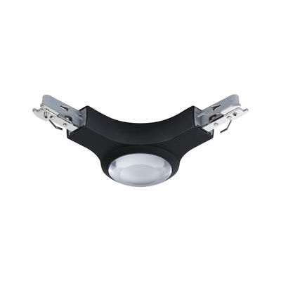 Zwarte LED-inbouwlichtadapter met metalen klemmen voor flexibele lichtmontage