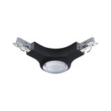 Schwarzes LED-Einbauleuchten-Adapterstück mit Metallklammern für flexible Lichtmontage