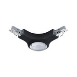 Zwarte LED-inbouwlichtadapter met metalen klemmen voor flexibele lichtmontage