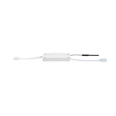 White LED connector cable with plastic housing and black and white wires for lighting systems