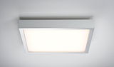 Plafonnier carré avec cadre en aluminium et LED blanc chaud pour éclairage intérieur moderne