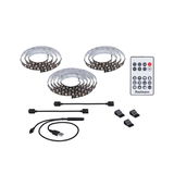 LED-stripset met drie flexibele strips, afstandsbediening en USB-kabel voor slimme verlichting