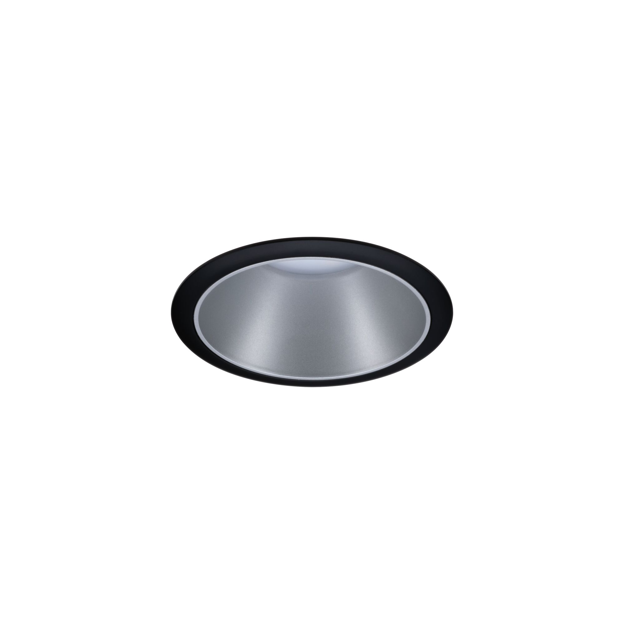 Ronde inbouwspot van aluminium in zwart en zilver voor moderne LED-plafondverlichting