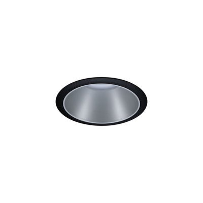 Ronde inbouwspot van aluminium in zwart en zilver voor moderne LED-plafondverlichting
