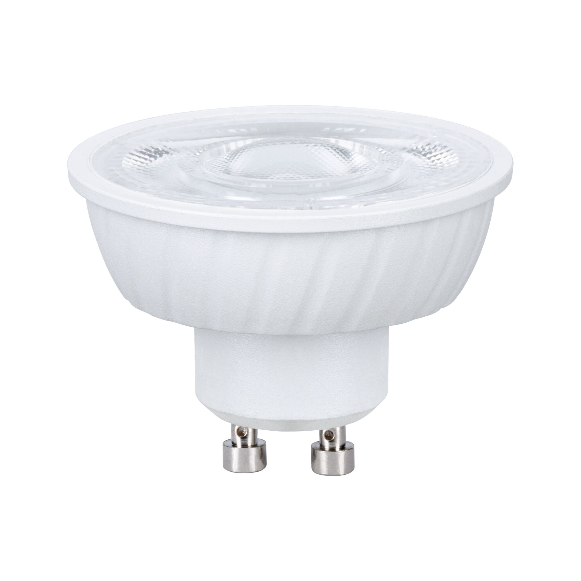 Standard 230V LED odbłyśnik GU10 Flat 37mm 550lm 4,9W 4000K Sygnał biały White LED reflector lamp with GU10 base made of plastic for energy-efficient lighting