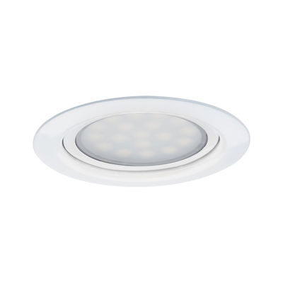 Rundes weißes LED-Einbauleuchte mit mattiertem Glas für energiesparende Raumbeleuchtung
