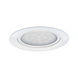 Spot encastré LED rond blanc avec verre dépoli pour un éclairage intérieur économique