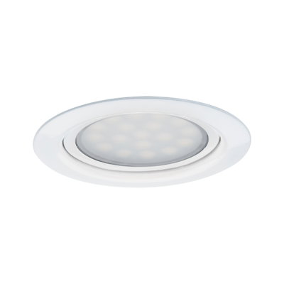 Spot encastré LED rond blanc avec verre dépoli pour un éclairage intérieur économique