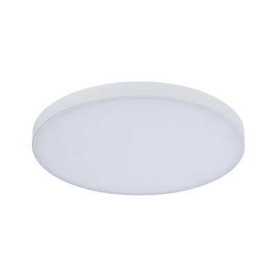Round white LED ceiling light with matte plastic diffuser for modern room lighting
