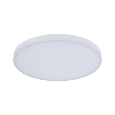 Round white plastic LED ceiling panel for energy-efficient room lighting