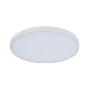 Round white plastic LED ceiling panel for energy-efficient room lighting